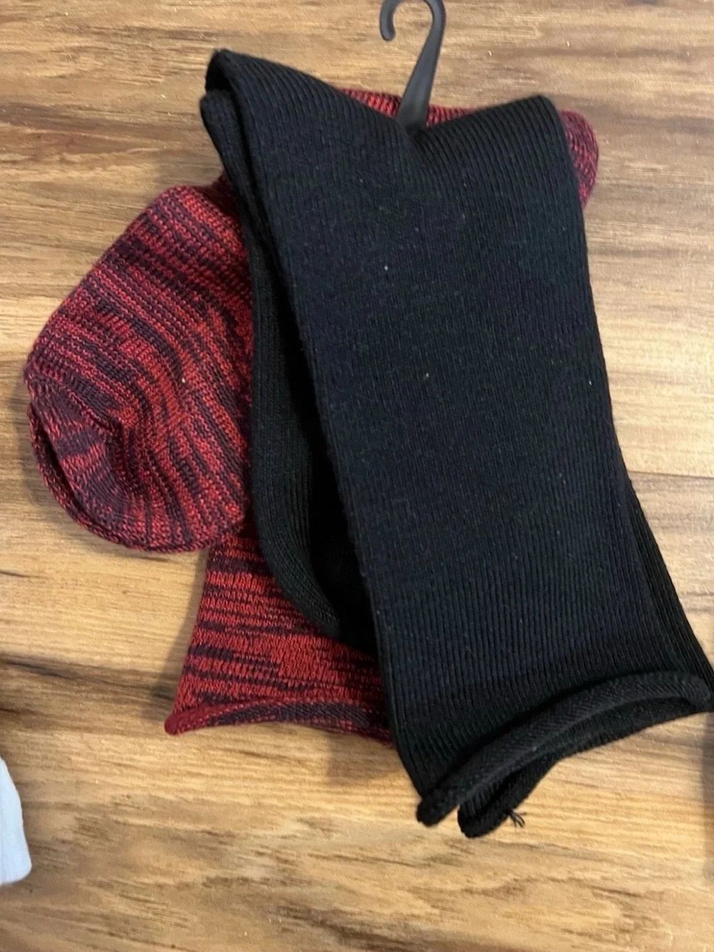 Hue Women’s Black Jean Socks, White Stripe Compression Socks, Red/Black Socks